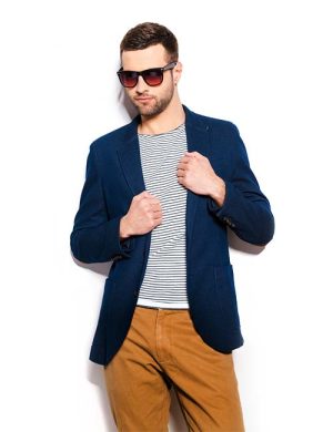 Blue Jacket & Stripe Tee