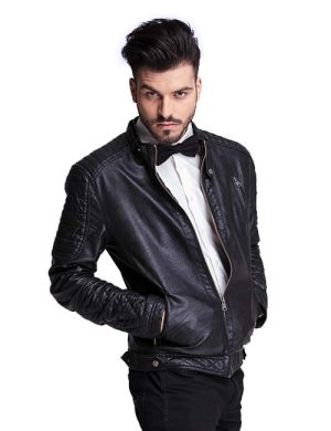 Modern Black Leather Jacket